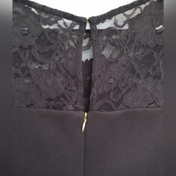 Thalia Sodi Dress Floral Scuba Sheath Black Lace Long Sleeves & Hem Size XL - Picture 11 of 14